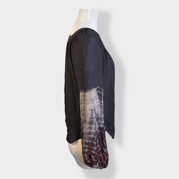 L'AGENCE Silk Tie Dye‎ Blouse - Picture 3 of 5